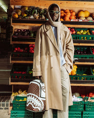 SIP BROWN AND CREAM TEAR DLXSV BACKPACK