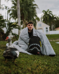 SHARK CENTRAL YELLOW TAPE DLX SATIN BACKPACK