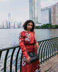 TRI SPLIT BLACK HANDBAG