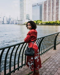 TRI SPLIT BLACK HANDBAG