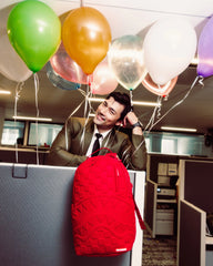 RED SHARKS IN PARIS HEAT STAMP BACKPACK