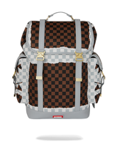 CREAM AND BROWN TEAR CHECK MONTE CARLO BACKPACK