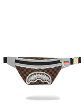 CREAM AND BROWN TEAR CHECK SAVVY CROSSBODY