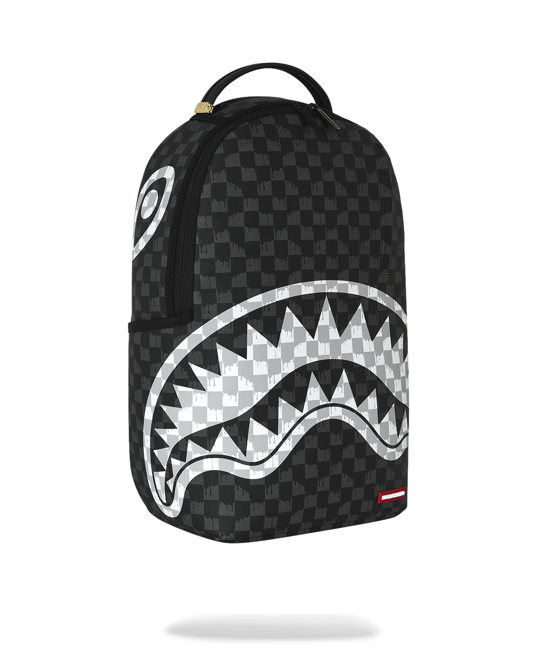 BLACK AND WHITE DRIP CHECK DLXSV BACKPACK