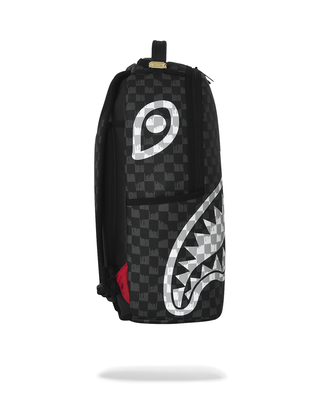 BLACK AND WHITE DRIP CHECK DLXSV BACKPACK