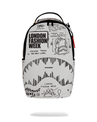 LONDON FASHION WEEK SKETCHED BLACK AND WHITE DLXSV BACKPACK