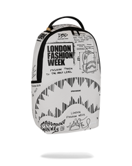 LONDON FASHION WEEK SKETCHED BLACK AND WHITE DLXSV BACKPACK