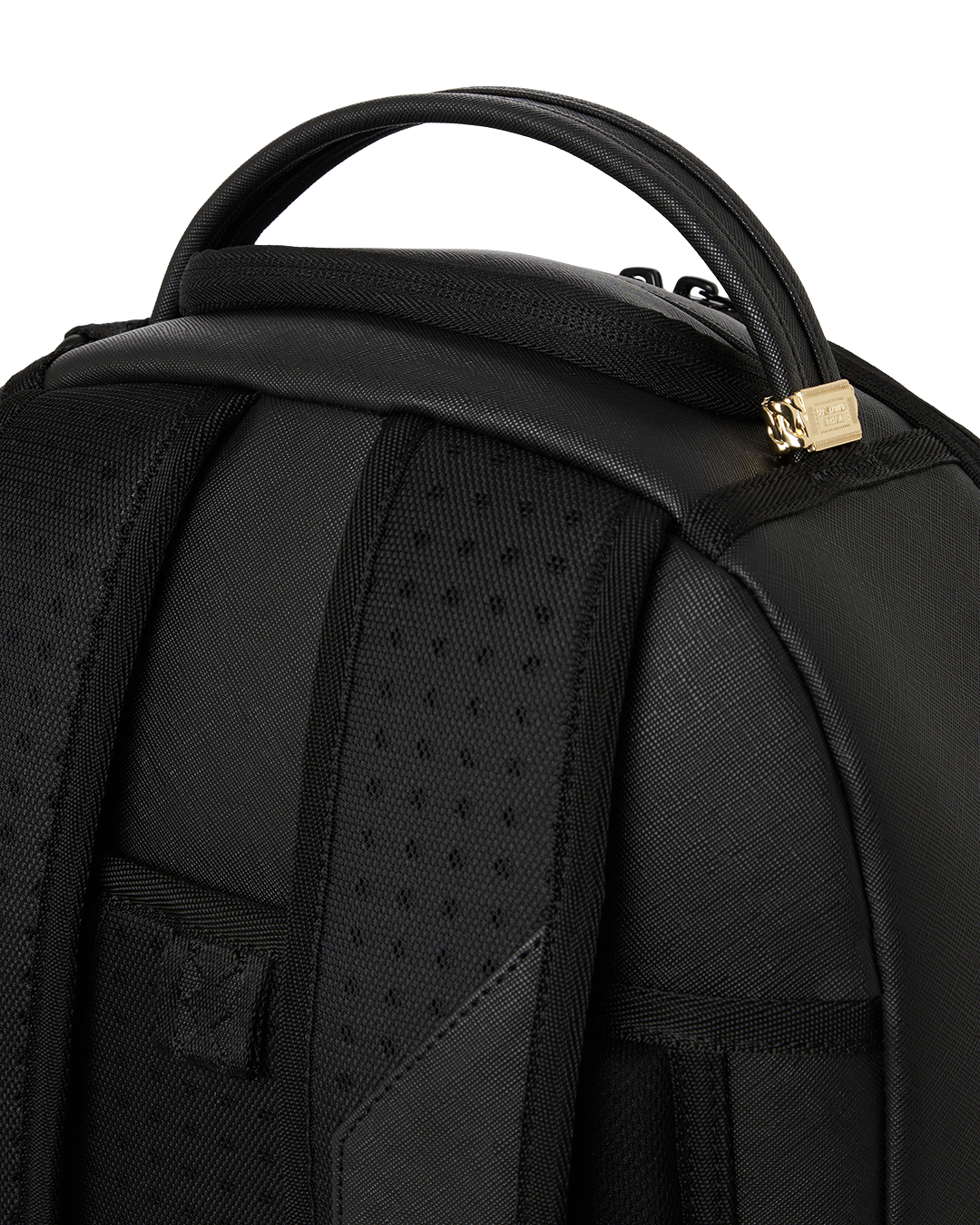 BLACKED OUT EMBOSSED GOLD TOOTH DLXSV BACKPACK