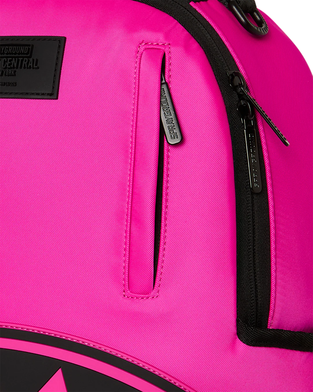 SHARK CENTRAL WHITE STENCIL SHARK PINK DLXSV BACKPACK