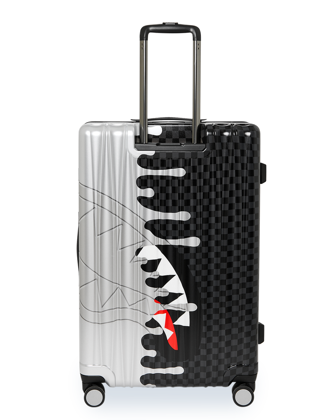 SILVER SIDE DRIP BLACK CHECK LARGE HARD LUGGAGE