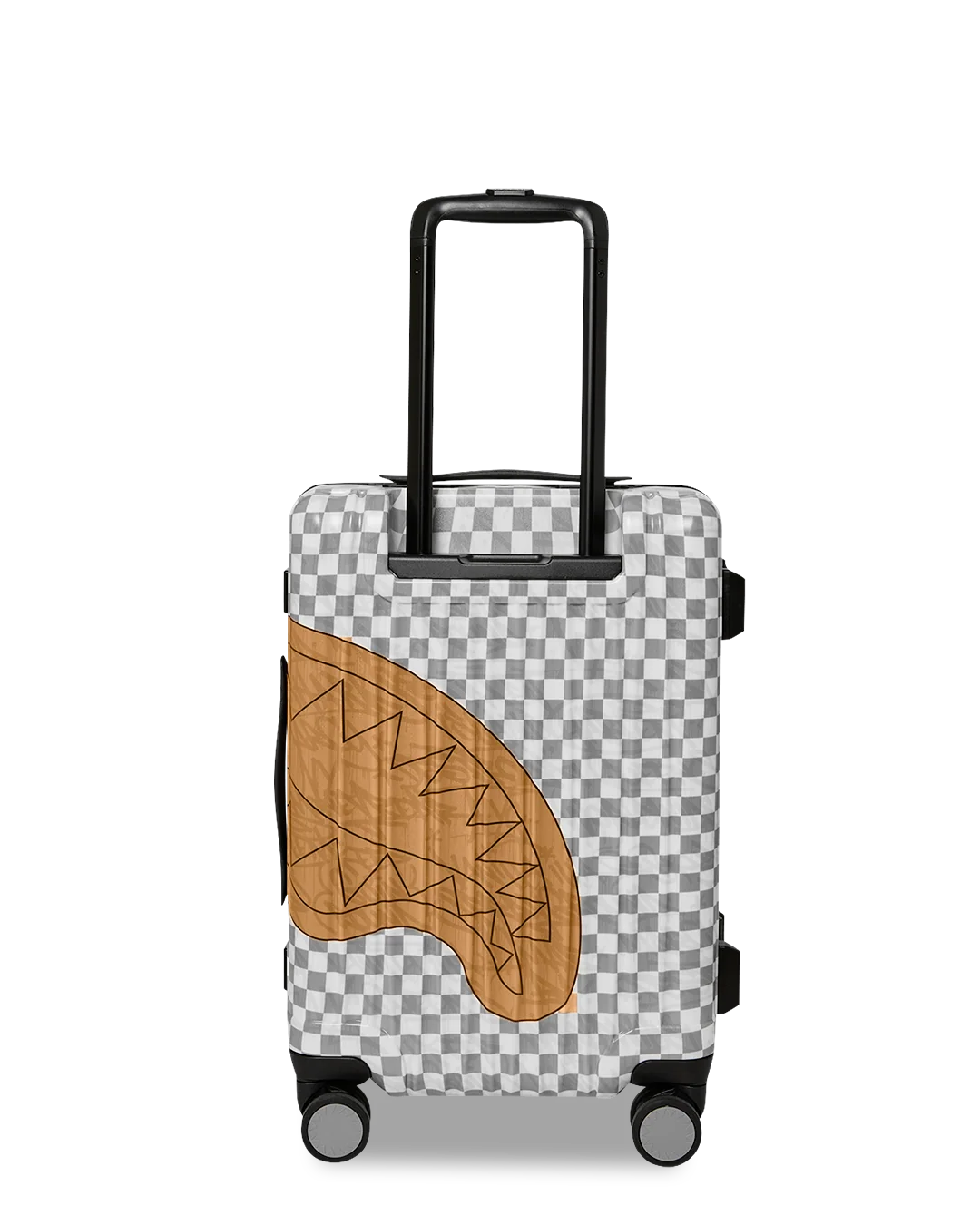 EMBOSSED CHECK CREAM CARRY-ON LUGGAGE
