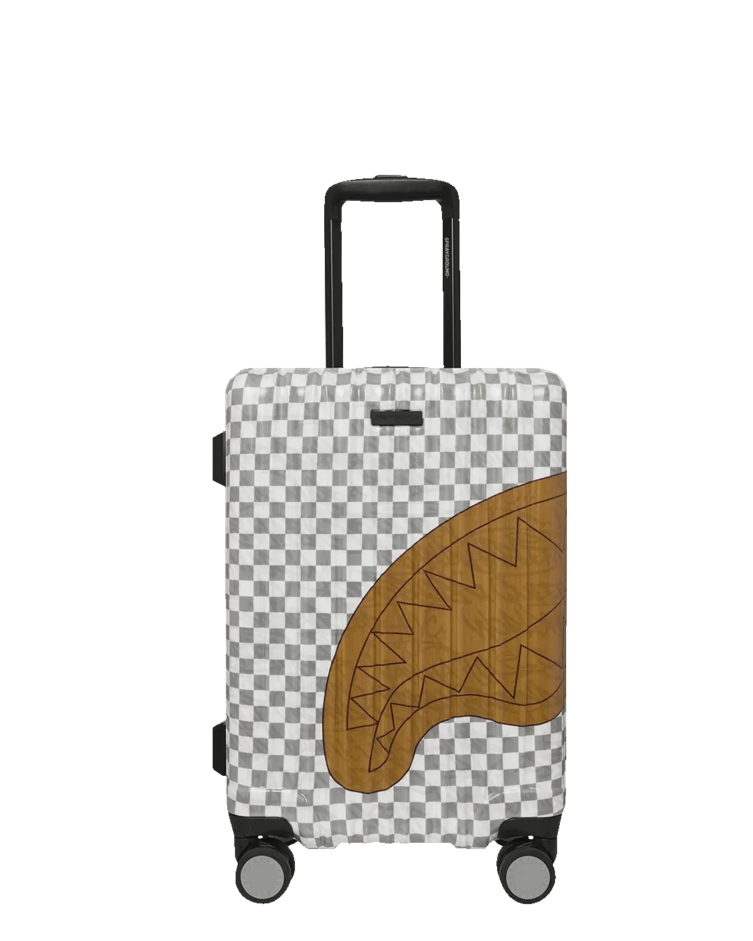 EMBOSSED CHECK CREAM CARRY-ON LUGGAGE