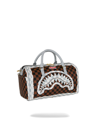 CREAM AND BROWN TEAR CHECK MINI DUFFLE