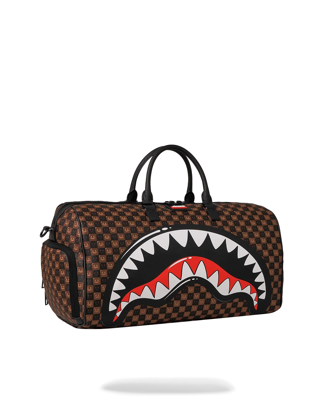 SHARKS IN PARIS WTF BUBBLE BROWN CHECK LARGE DUFFLE