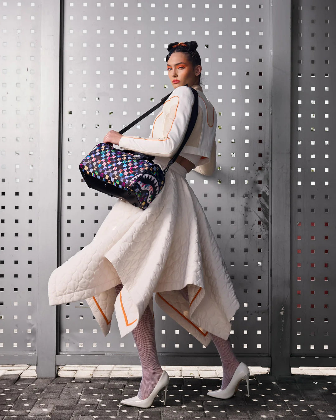 CRAZY CHECK MINI DUFFLE