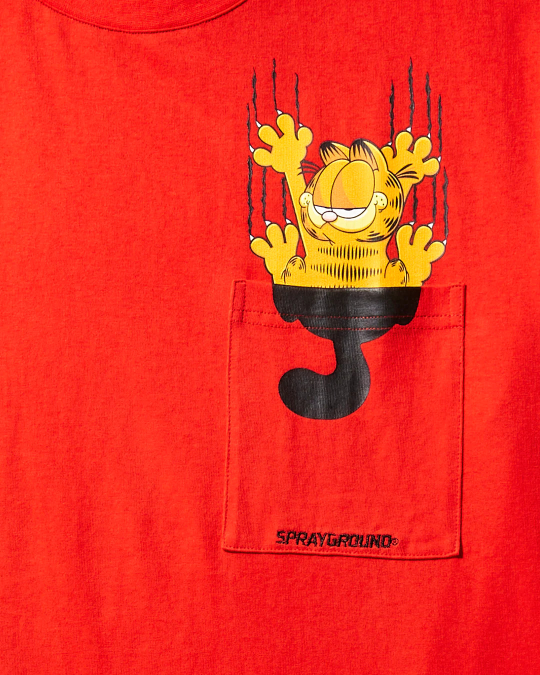 GARFIELD MONEY CLAWS TSHIRT BRIGHT RED