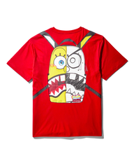 SPONGEBOB BAG ON TEE TSHIRT BRIGHT RED