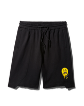 LONG TERRY KNIT SHORTS BLACK