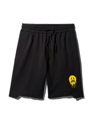 LONG TERRY KNIT SHORTS BLACK