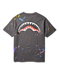 SHARK MOUTH SPLAT TSHIRT DARK GREY