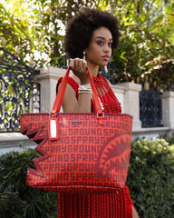 INFINITY RED SPLIT SHARK - BITE TOTE