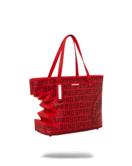 INFINITY RED SPLIT SHARK - BITE TOTE