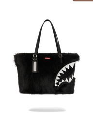 FUR CRAY BLACK TOTE