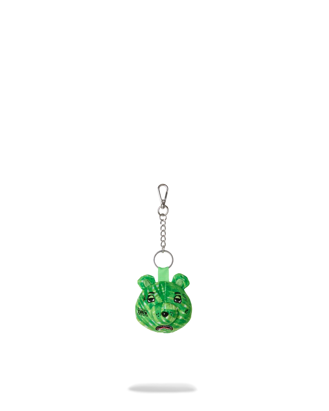 DOODLE CHECKER BEAR HEAD KEYCHAIN