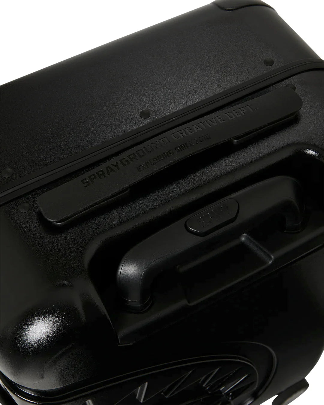 BLACKED OUT EMBOSSED GOLD TOOTH CARRY-ON LUGGAGE