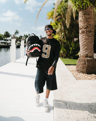 BLACK CHENILLE SIP DLXSV BACKPACK