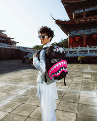 SHARK CENTRAL SORBET HAND PAINTED DLX-COTTON BACKPACK