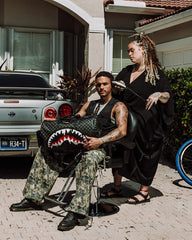 DRIPPING SHARKS IN PARIS LARGE DUFFLE