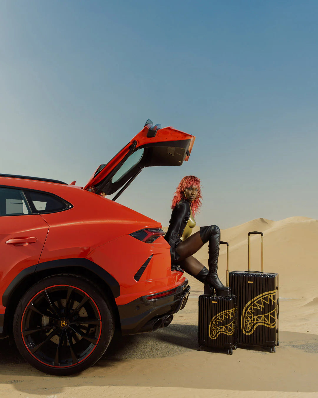 THAT GOLD DRAP CARRY-ON LUGGAGE
