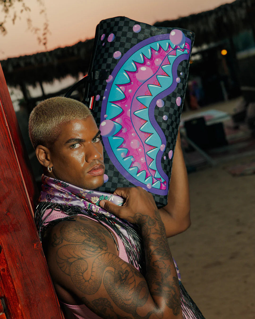 PURPLE SLIME TAKEOVER LARGE DUFFLE