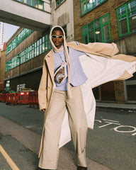 CREAM AND BROWN TEAR CHECK SAVVY CROSSBODY