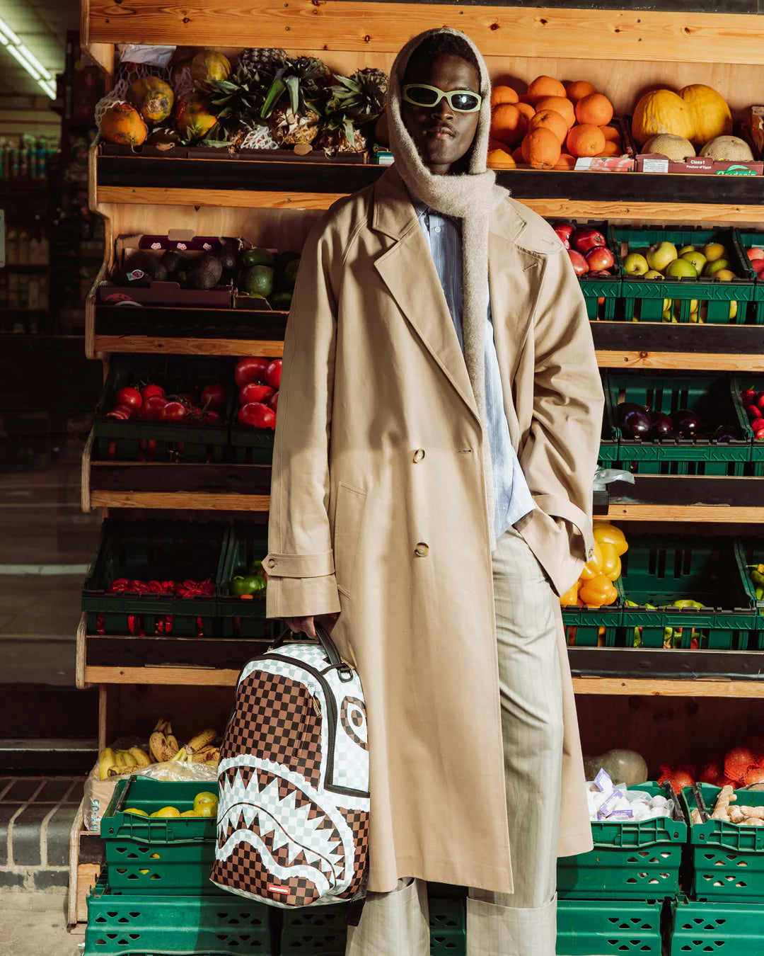 SIP BROWN AND CREAM TEAR DLXSV BACKPACK