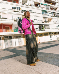 PINK AND BLACK TEAR SIP DLXSV BACKPACK