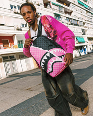 PINK AND BLACK TEAR SIP DLXSV BACKPACK