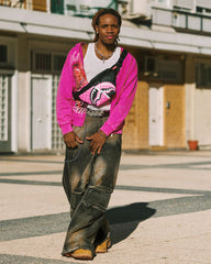 PINK AND BLACK TEAR SIP SAVVY CROSSBODY