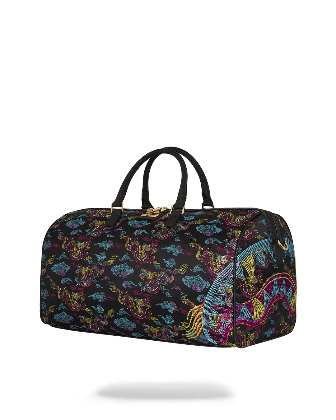 EMBROIDERED DRAGONS DUFFLE