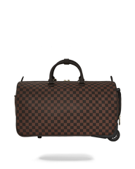 CORE EMBOSSED CHECK WHEELY DUFFLE