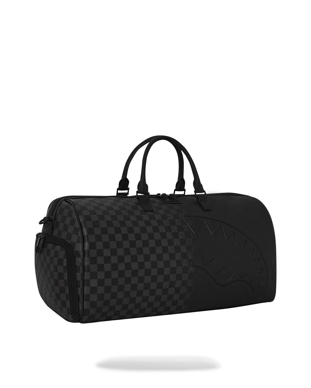 SPRAY SPRITZ GREY CHECK BLACK DUFFLE