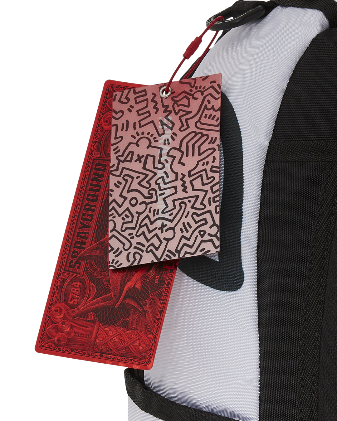 KEITH HARRING EMBOSSED SHARK HANDBAG DLXSV BACKPACK