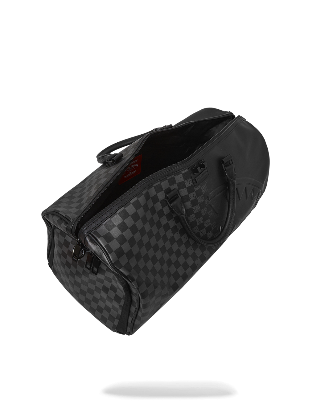 SPRAY SPRITZ GREY CHECK BLACK DUFFLE