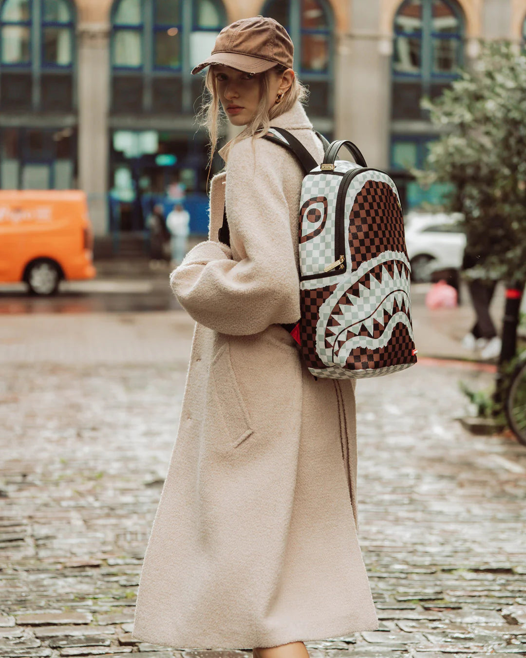 SIP BROWN AND CREAM TEAR DLXSV BACKPACK