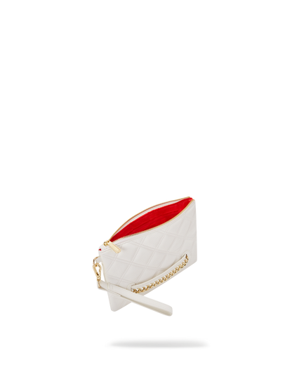 RIVIERA WHITE GOLD CROSS OVER CLUTCH