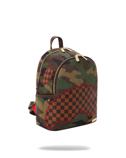 CAMO SHARK SHAPE CHECK SAVAGE BACKPACK