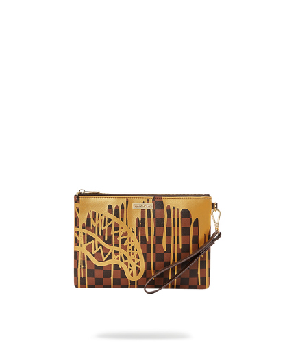 SHARKS IN PARIS PAINT DRIP CROSSOVER CLUTCH