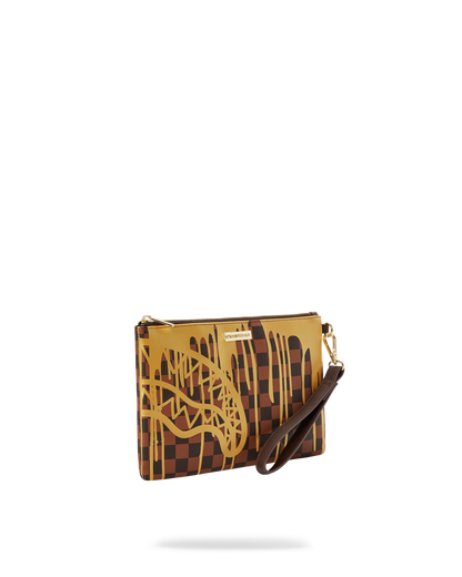 SHARKS IN PARIS PAINT DRIP CROSSOVER CLUTCH
