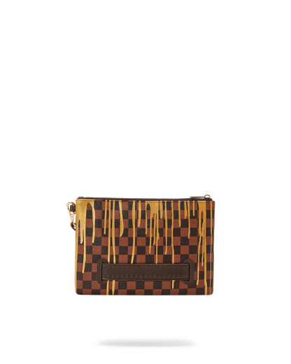 SHARKS IN PARIS PAINT DRIP CROSSOVER CLUTCH